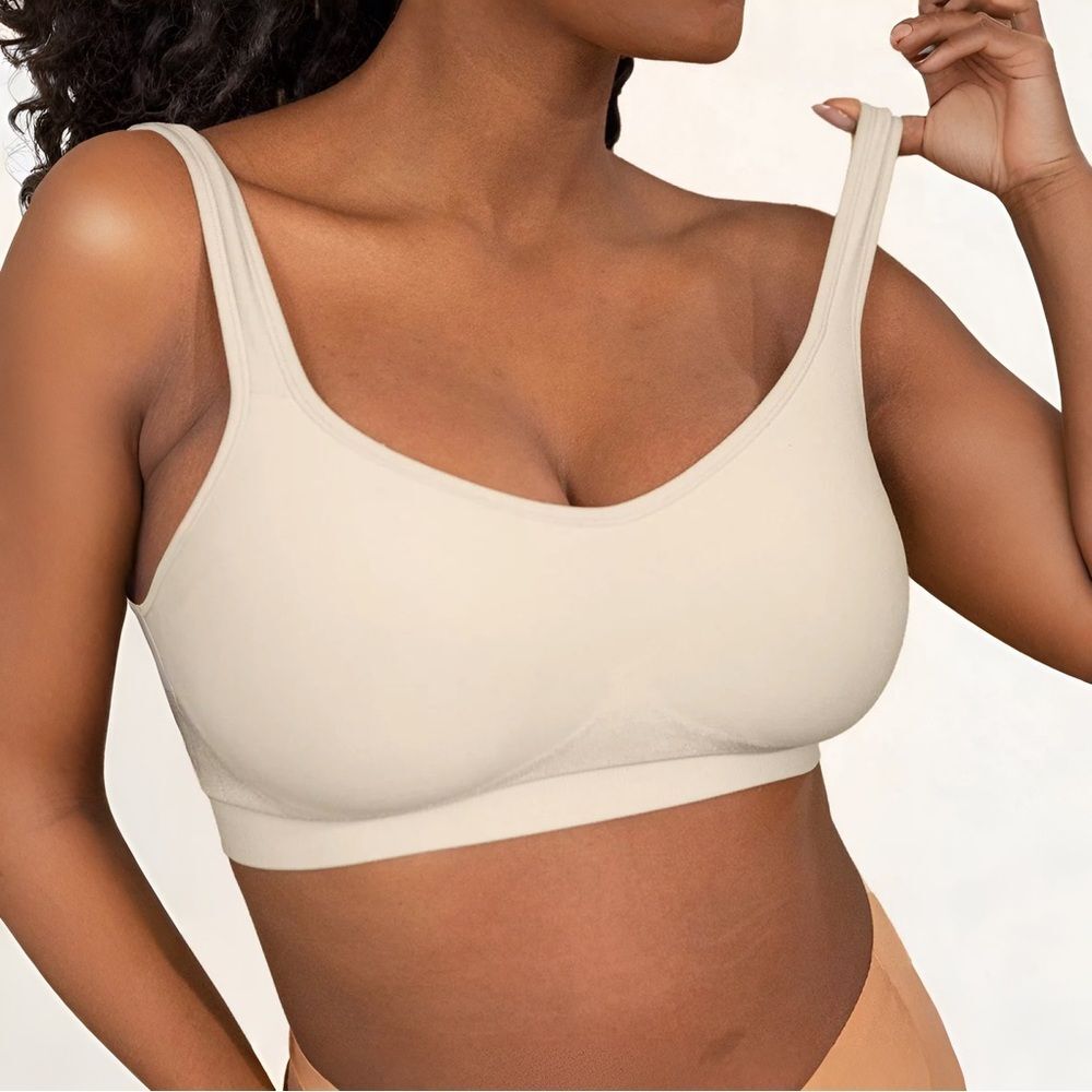 Truekind Daily Comfort Straps Wireless Shaping Bra in Chai | Large